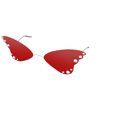 Butterfly Glasses Red (For Low Faces)