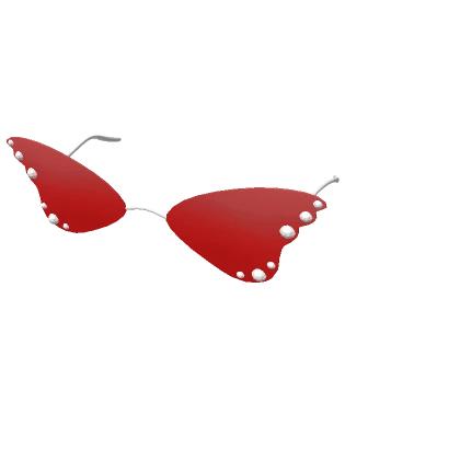 Fluttering Butterfly Glasses Red