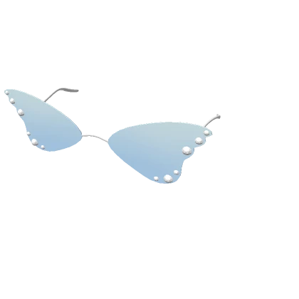 Fluttering Butterfly Glasses Pastel Blue