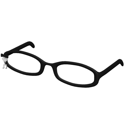 ♡ black jirai kei music charm glasses