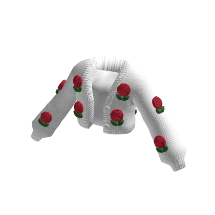 🌹 Cute Oversized Cropped Rose Cardigan