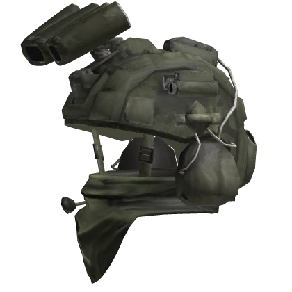 Green Fast Military Helmet Kit w Green Scarf