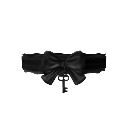 𝜗𝜚 3.0﹕gothic black ruffled choker key