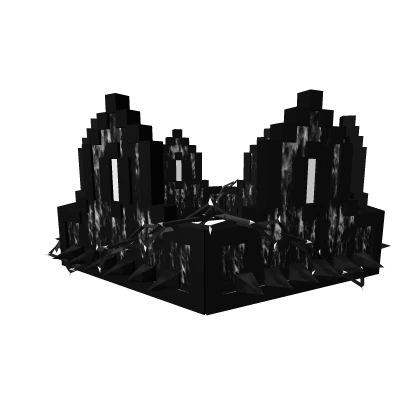 Black Splatter Gothic Thorned Chained 8-Bit Crown