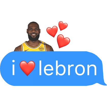 i heart lebron text