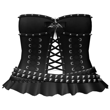 gothic emo laced spiky dress & belts 3.0 black