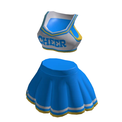 Classic High School Cheer Leader Outfit - Blue