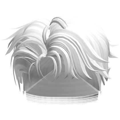 White - Parted Short Fade, Light Bangs