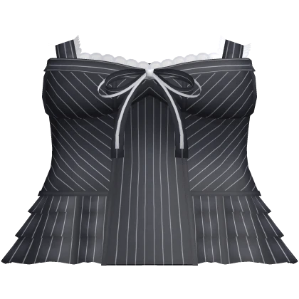 🤍 coquette pin stripe dress ୨୧ navy