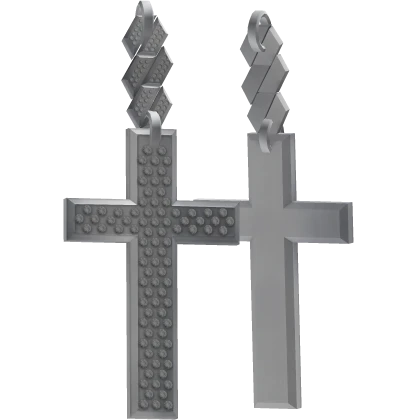 Silver Cross Earrings Diamond Studs Jewelry Y2K