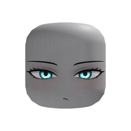 🍀Animated Bored Pompous Face (Glowing Blue)