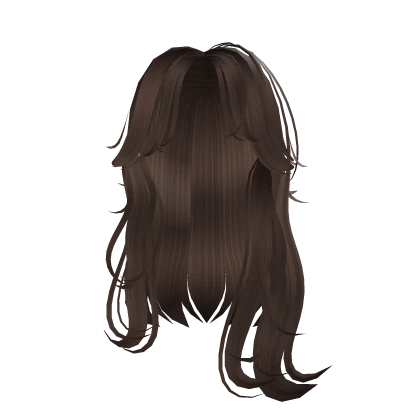 cute long layered hair w/ curtain bangs in brown