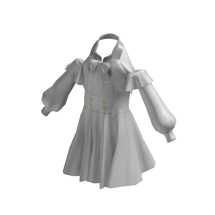 ♡ Fashion Uniform Dress with Bow White