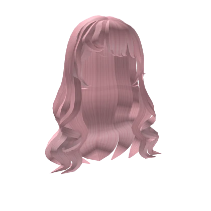 Pink Long Wavy Hair