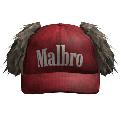 🧰Vintage Red Malbro Hat w Realistic Fur🧰