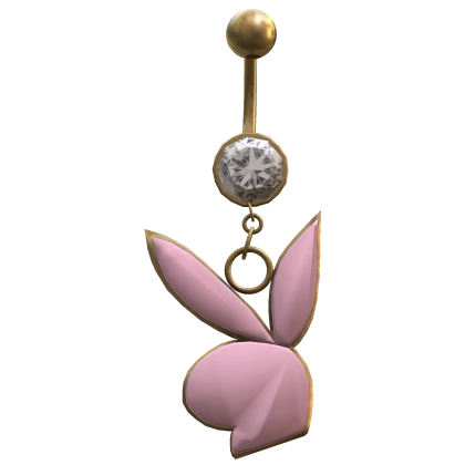 2000s McBling Bunny Y2K Belly Piercing (Pink Gold)