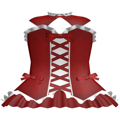 Christmas laced up dress - red/white