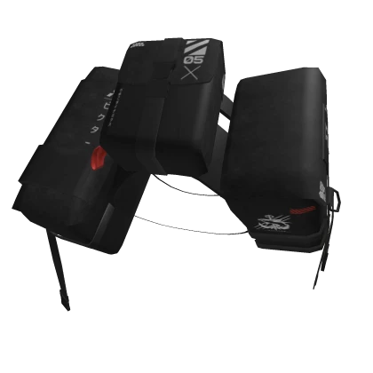 Techwear Black SHARK Tail bag 