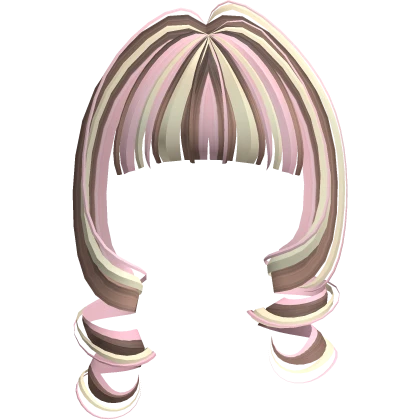 Kawaii Loose Swirly Curly Bangs (Neapolitan)