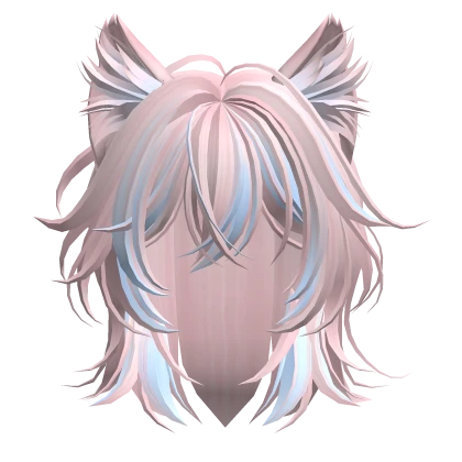 Pink&Blue Cat Ears Hairstyle