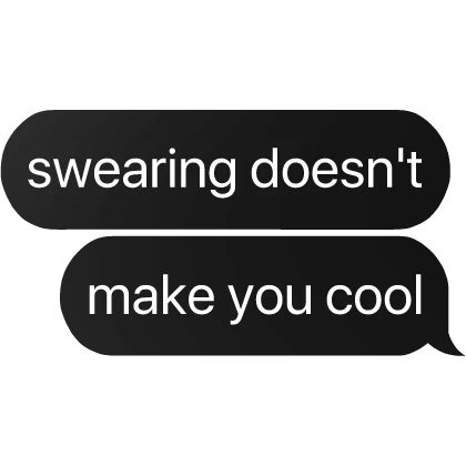swearing doesn't make you cool invincible text