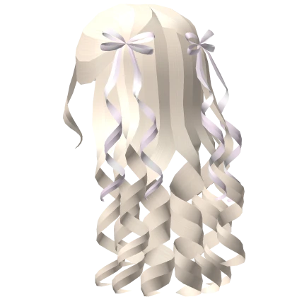 ♡ FREE Blonde Curly Long Hair With Ribbons