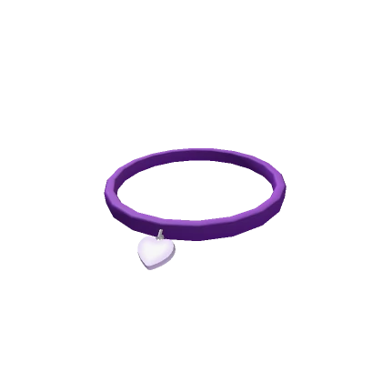 Violet Purple Heart Choker Necklace