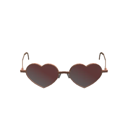 Rose Pink Heart Sunglasses Tilted Down