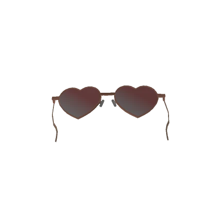 Rose Pink Heart Sunglasses On Head