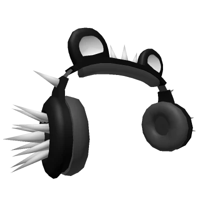 Black Spiked Bear Headphones