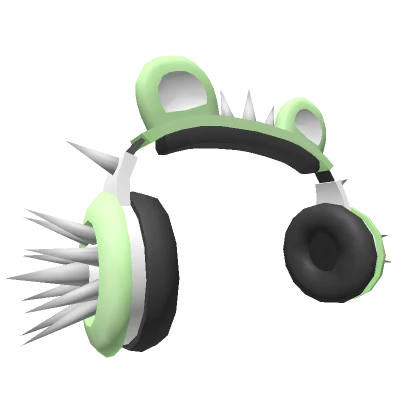 Green Spiked Bear Headphones