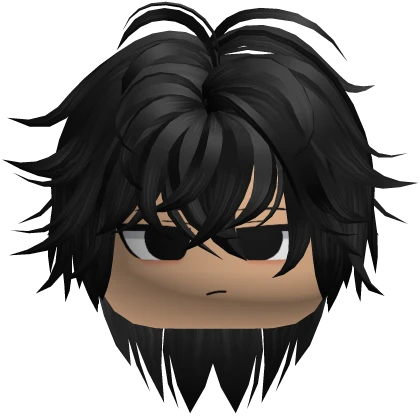 Unkept Messy Anime Hair Black