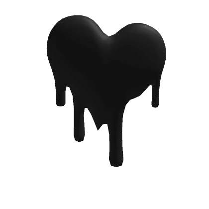 Black Melting Heart Pin