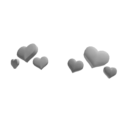 Valentines White Hearts Hairclips