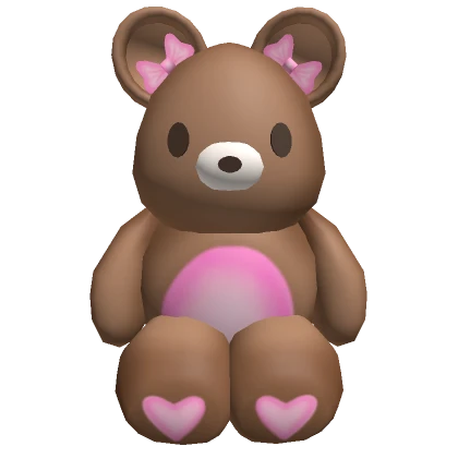 Oversized Pink Hearts Teddy Bear