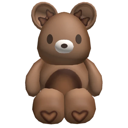 Oversized Chocolate Hearts Teddy Bear