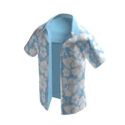  Pastel Blue Songkran/Hawaiian Open Shirt Mark III