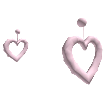 Heart Shaped Earring ♥ (Pink) 