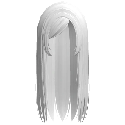 ☆ y2k straight gyaru emo side part white