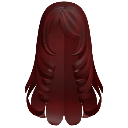 Elegant Cozy Princess Hair w/ Curls (Red)