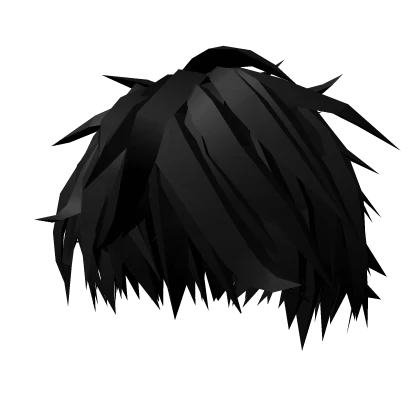Black Anime Messy Boy Emo Hair