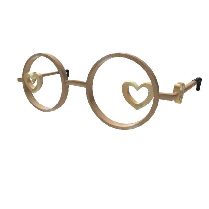 Gold Heart Accent Glasses