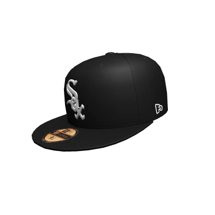 Sideway white Sox Fitted Cap