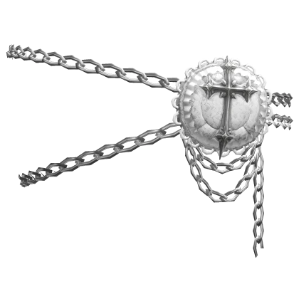 gothic ruffle eyepatch w cross - white