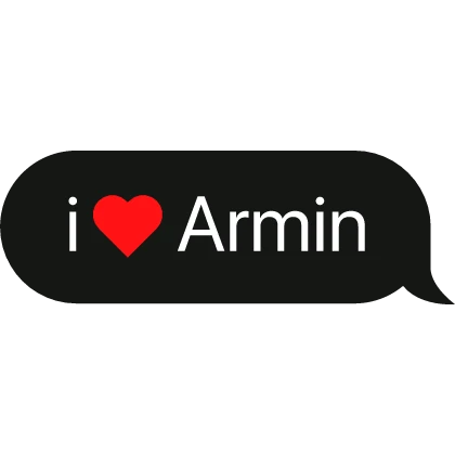 i heart Armin titan text bubble
