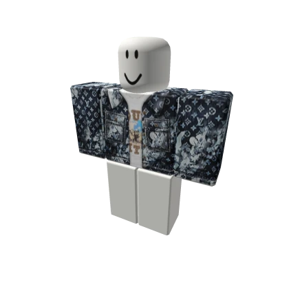 LV Monogram Printed Denim Jacket