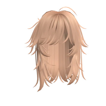 cute y2k messy wolfcut hair in blonde