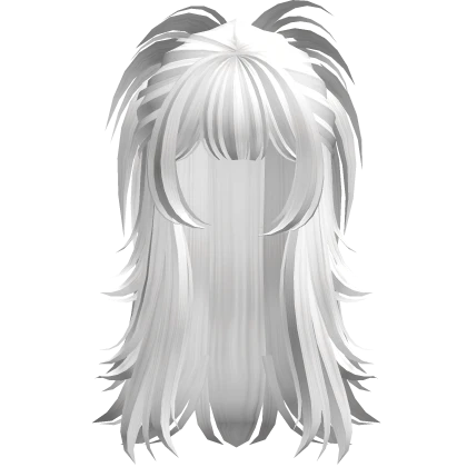 ☆ Y2K Spikey Half Up Hair (White)