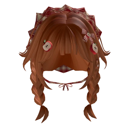 mori kei igari ginger braided red plaid bandana