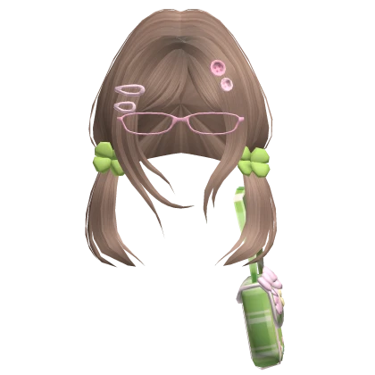 igari mori kei glasses & bag w brown pigtails 3.0